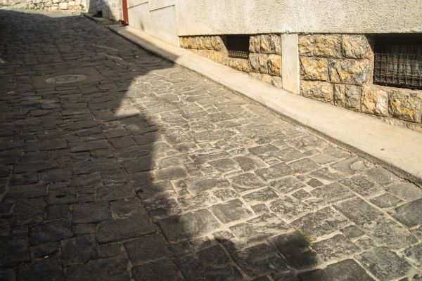 Stone Sidewalk Repair in San Luis Obispo